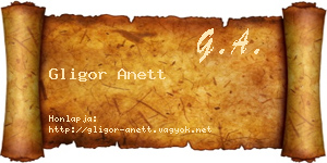 Gligor Anett névjegykártya